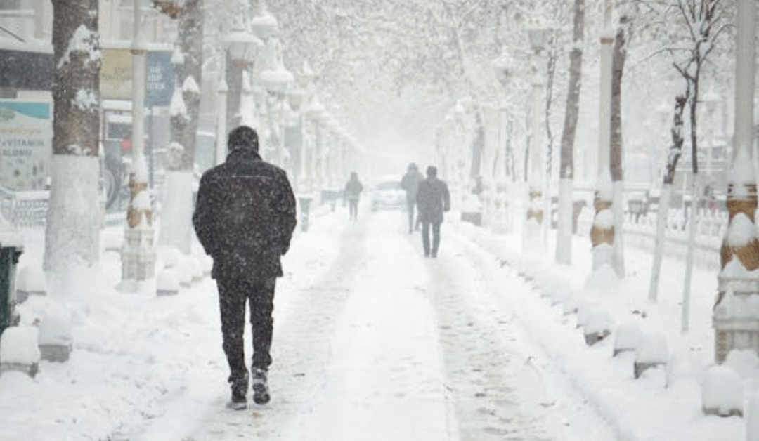 Person on a winter walk